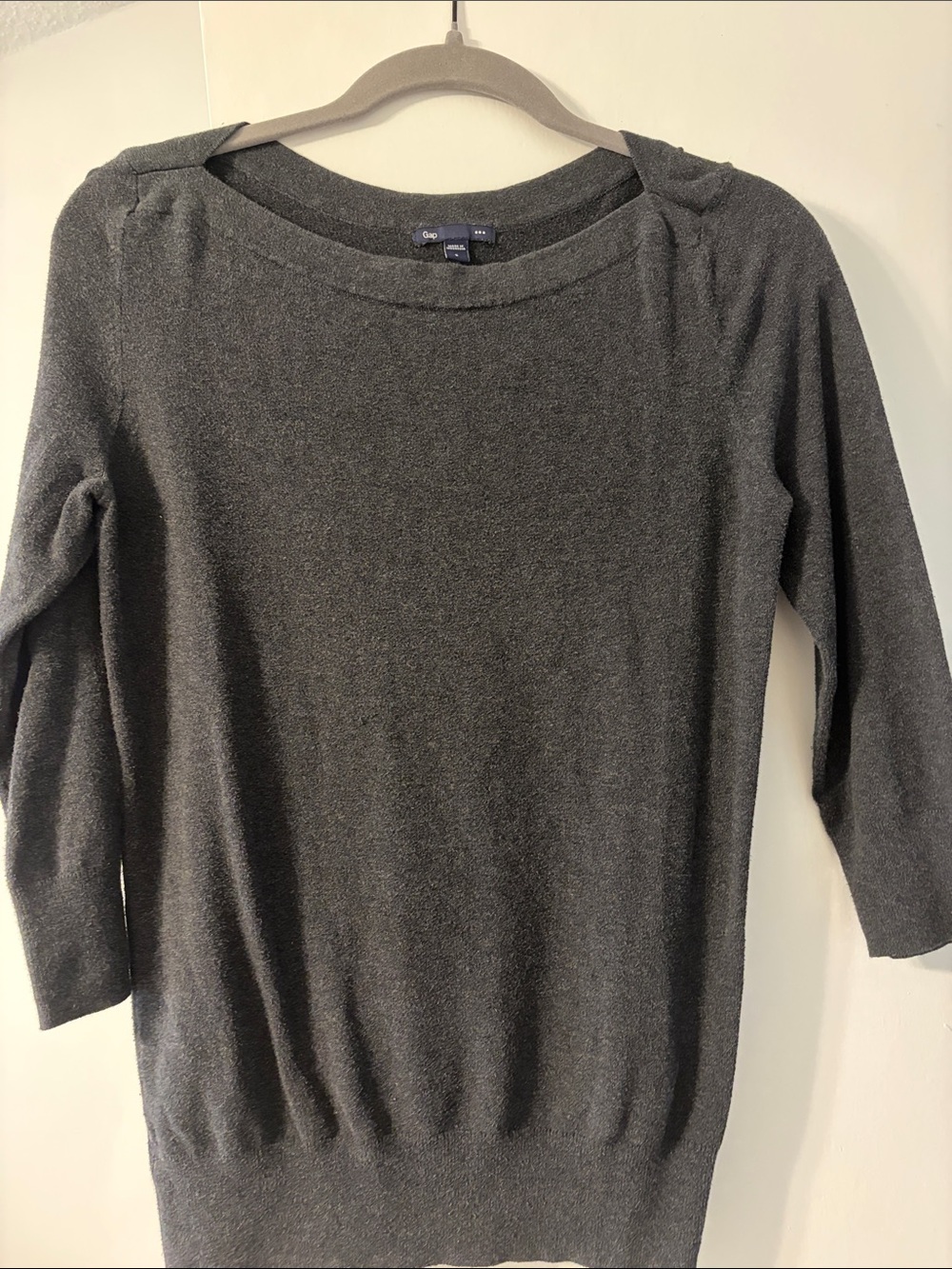 GAP Dark Charcoal Scoop Neck/ Boatneck Pullover Sweater